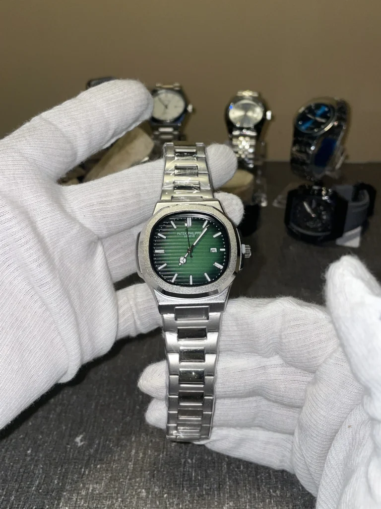 Timora Luxe Green Dial Stainless Steel Watch – Inspired by Patek Philippe